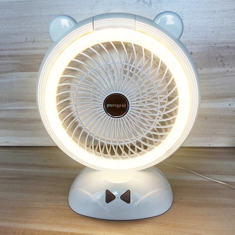 Portable Cartoon Rechargable Fan with light